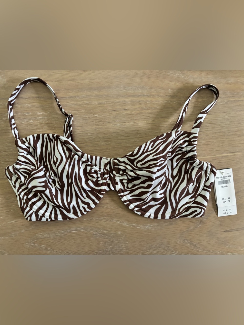 Abercrombie & Fitch Curve Love Ruched Underwire Bikini Top